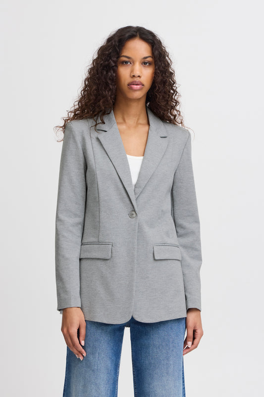 ICHI GREY MELANGE KATE BLAZER