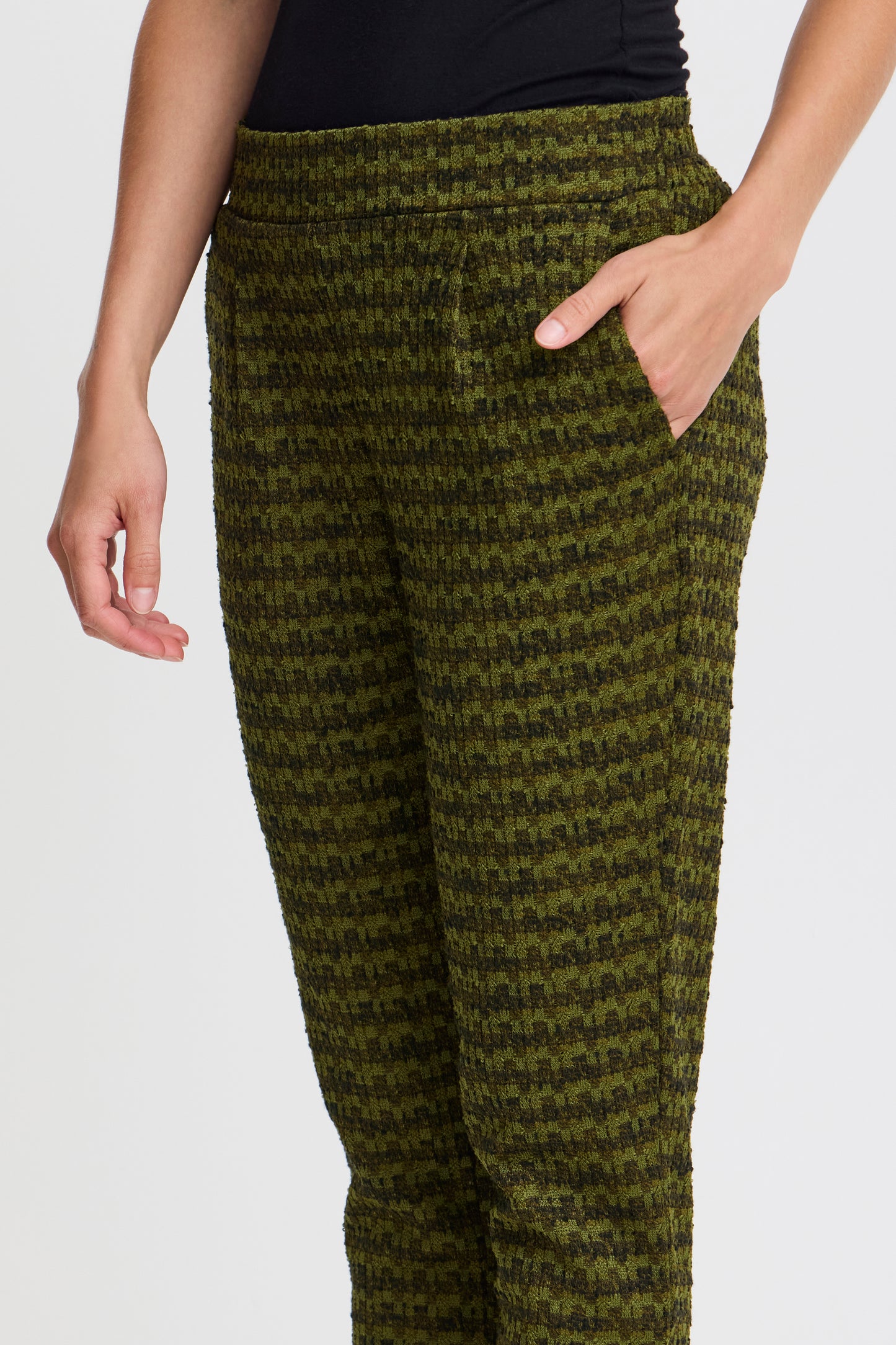 ICHI KATE MOSLEY MAYFLY STRIPE JACQUARD PANTS