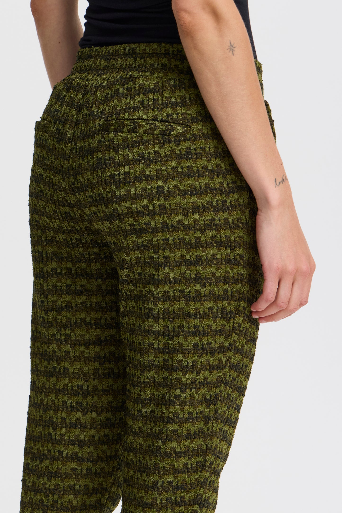 ICHI KATE MOSLEY MAYFLY STRIPE JACQUARD PANTS