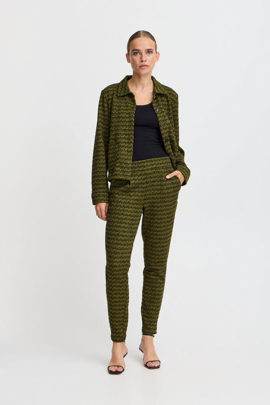 ICHI KATE MOSLEY MAYFLY STRIPE JACQUARD PANTS