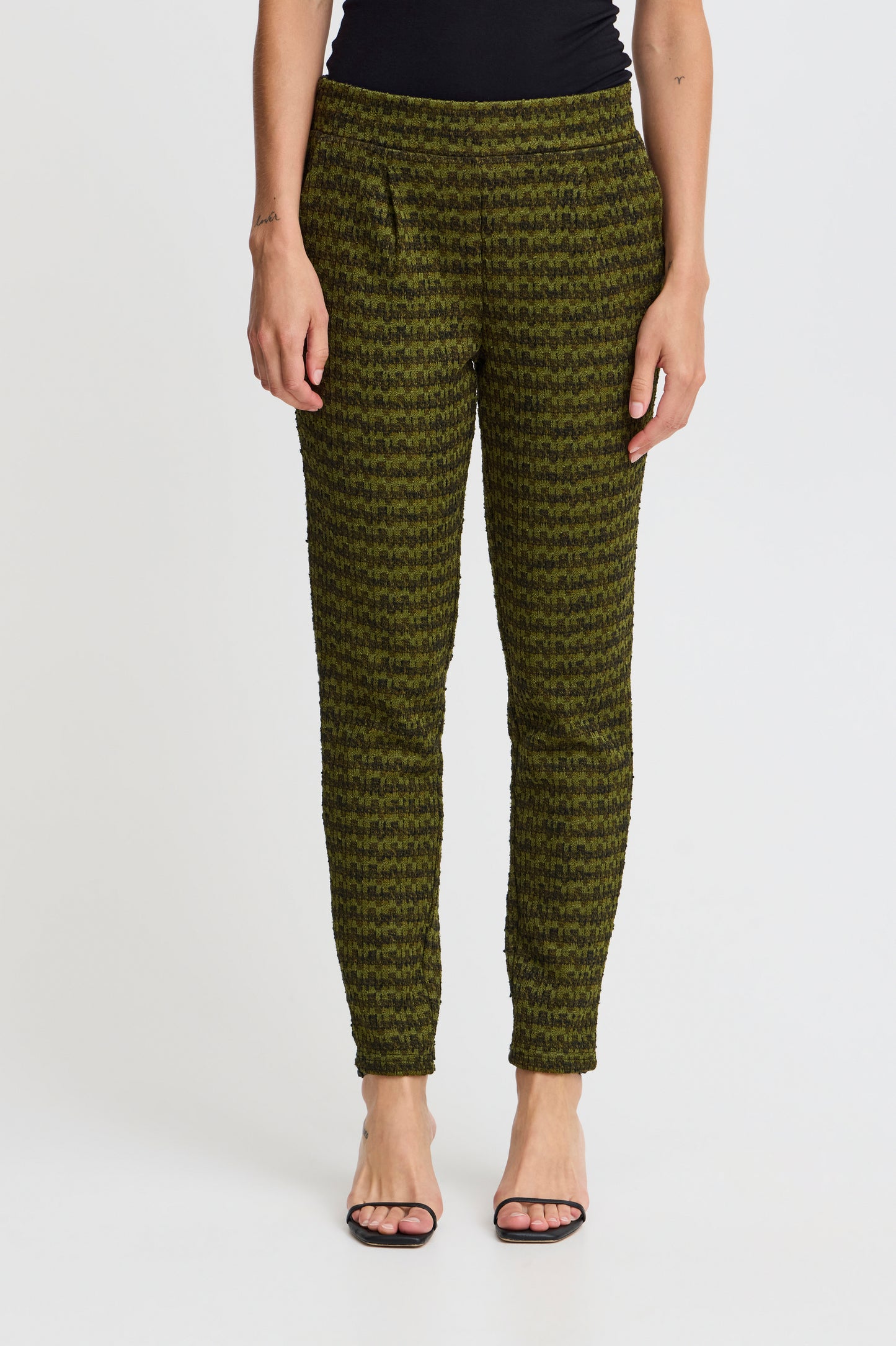 ICHI KATE MOSLEY MAYFLY STRIPE JACQUARD PANTS