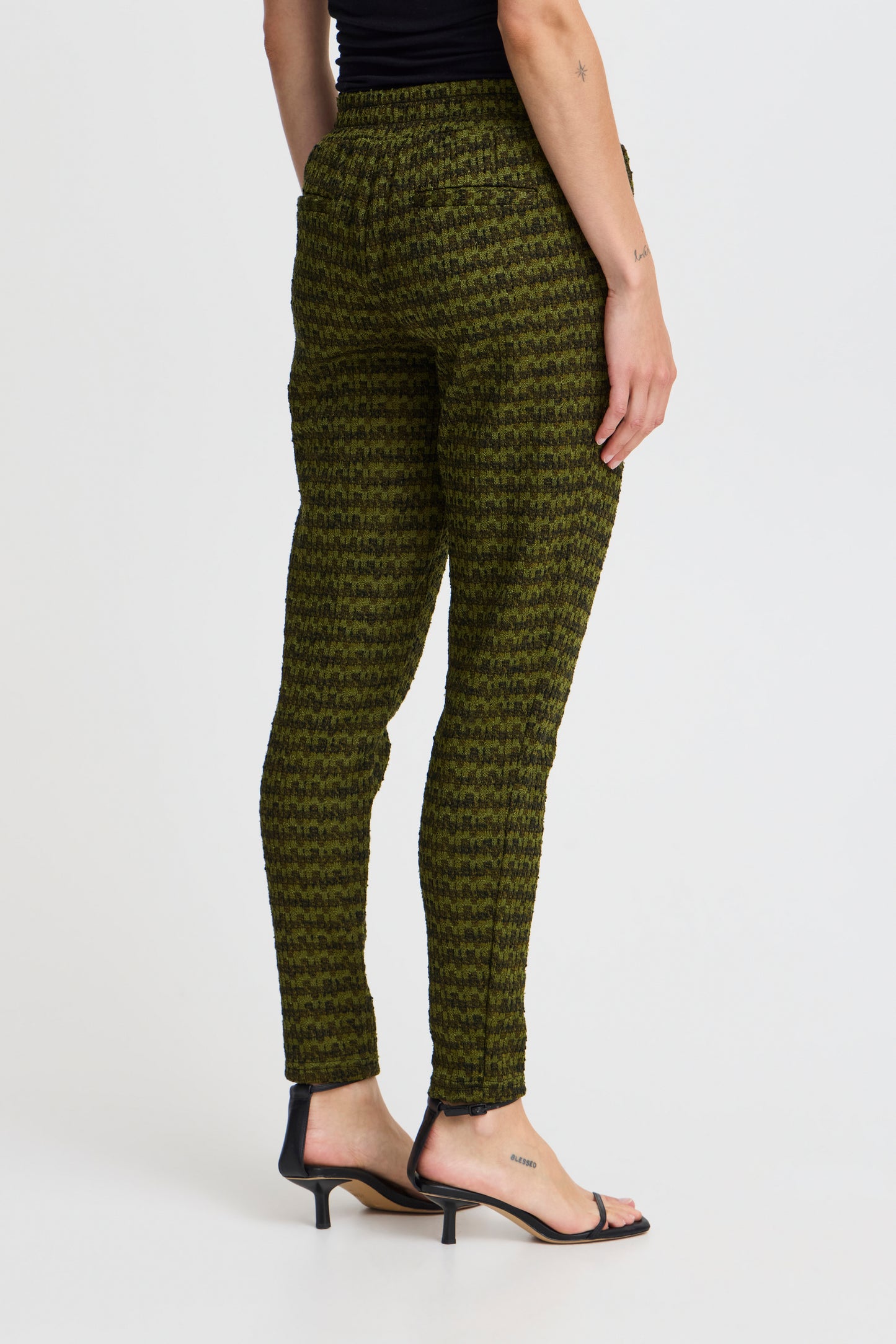 ICHI KATE MOSLEY MAYFLY STRIPE JACQUARD PANTS