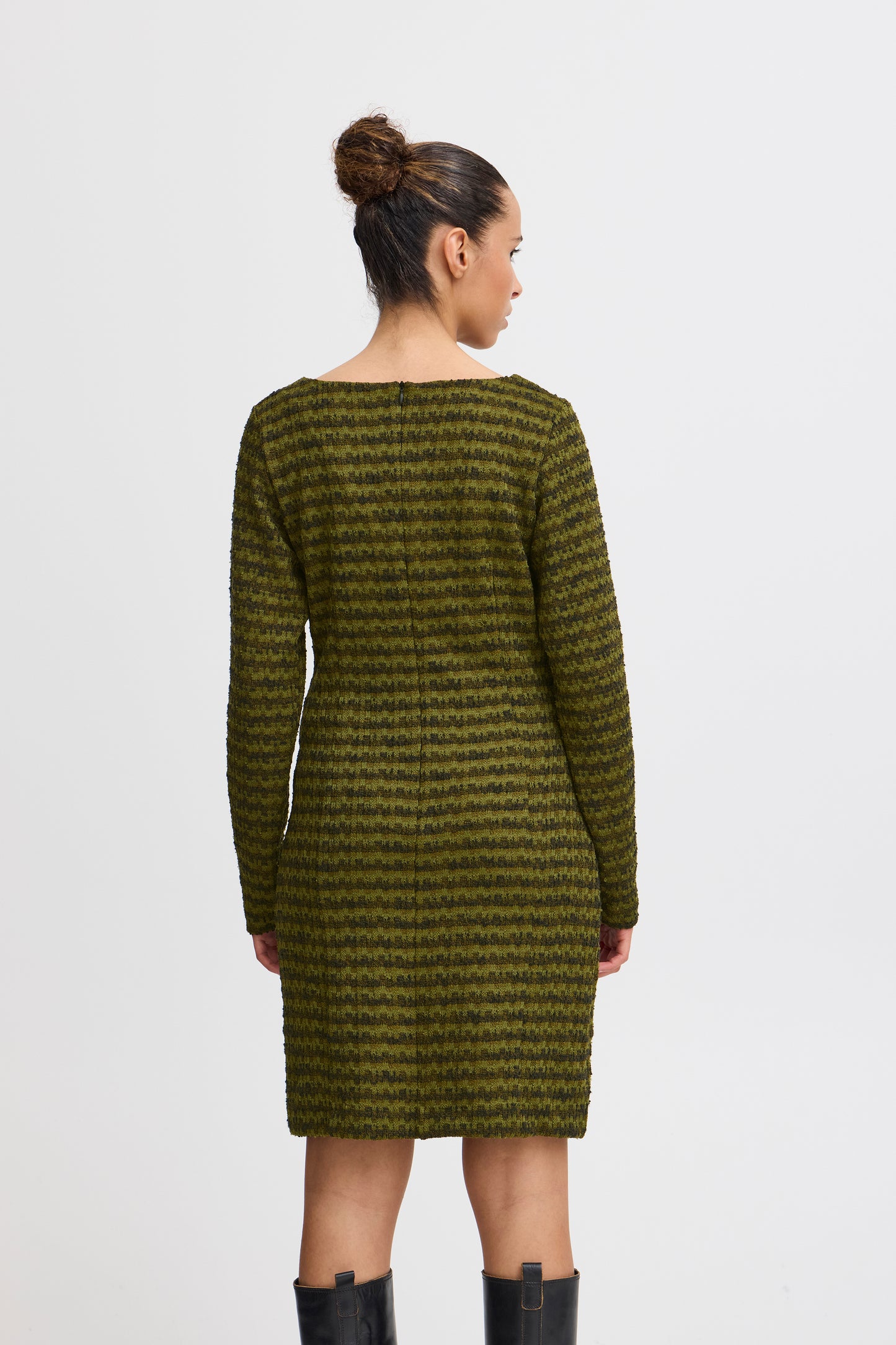 ICHI KATE MOSLEY MAYFLY STRIPE JACQUARED DRESS