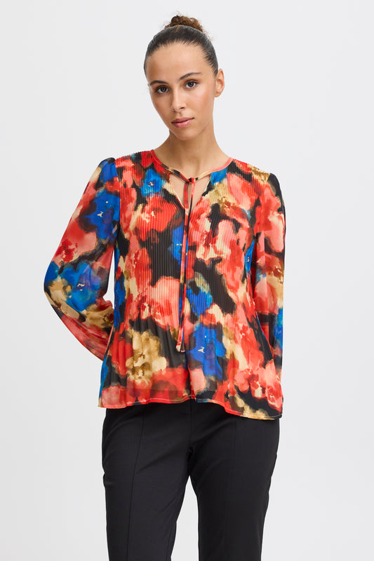 ICHI NEALLY MULTI FLOWER BLOUSE