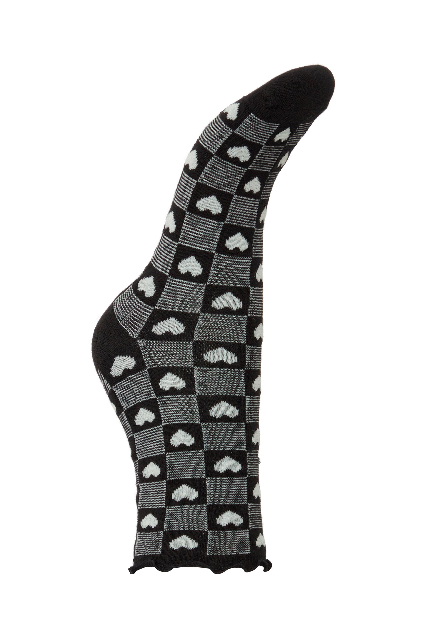 ICHI HOLLIE KNITTED COTTON SOCKS IN BLACK