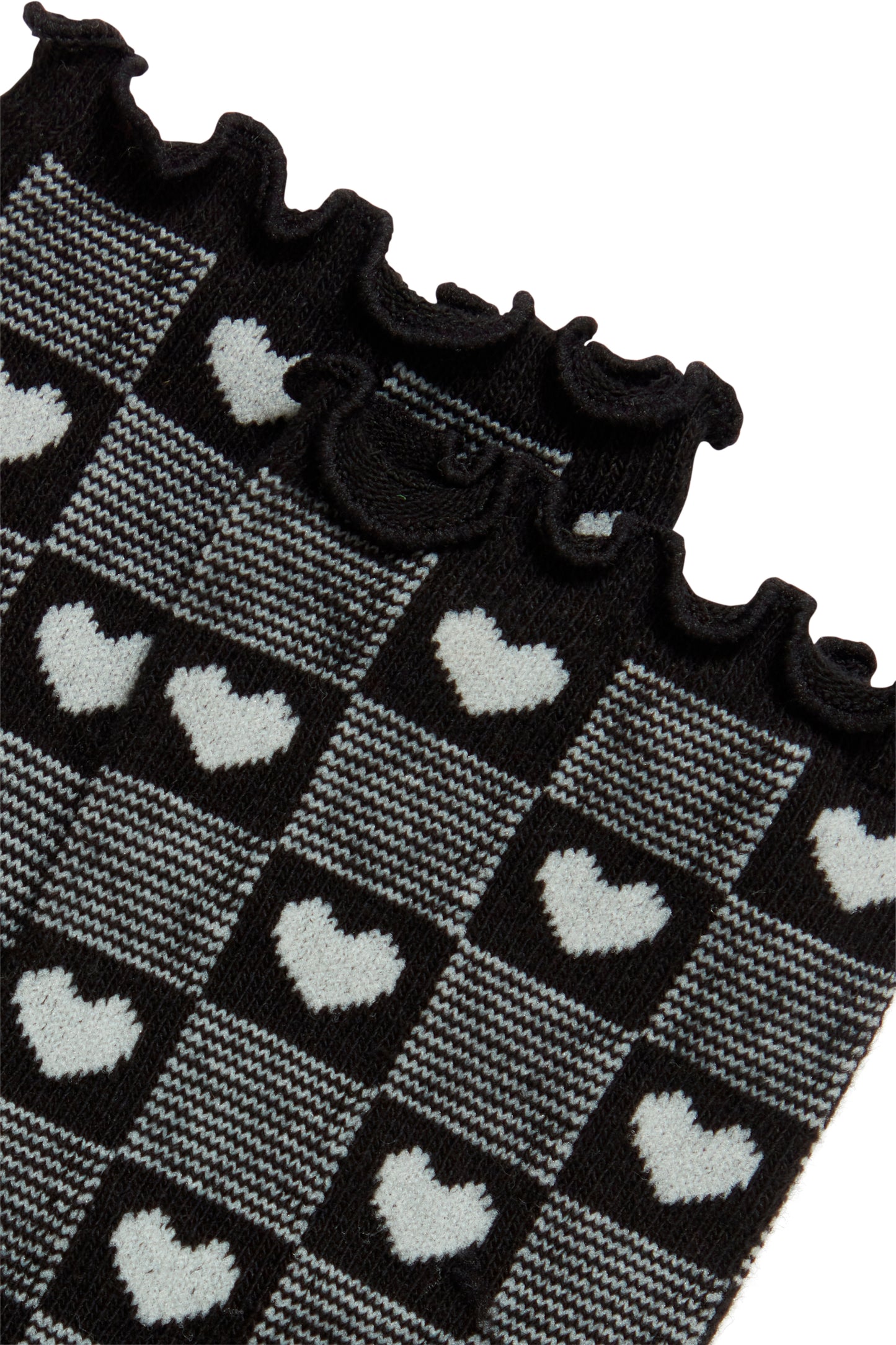 ICHI HOLLIE KNITTED COTTON SOCKS IN BLACK