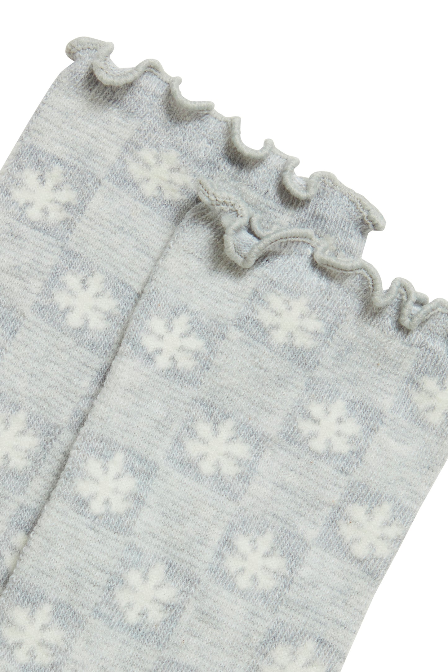 ICHI MELANGE HOLLIE KNITTED COTTON SOCKS IN LIGHT GREY MELANGE