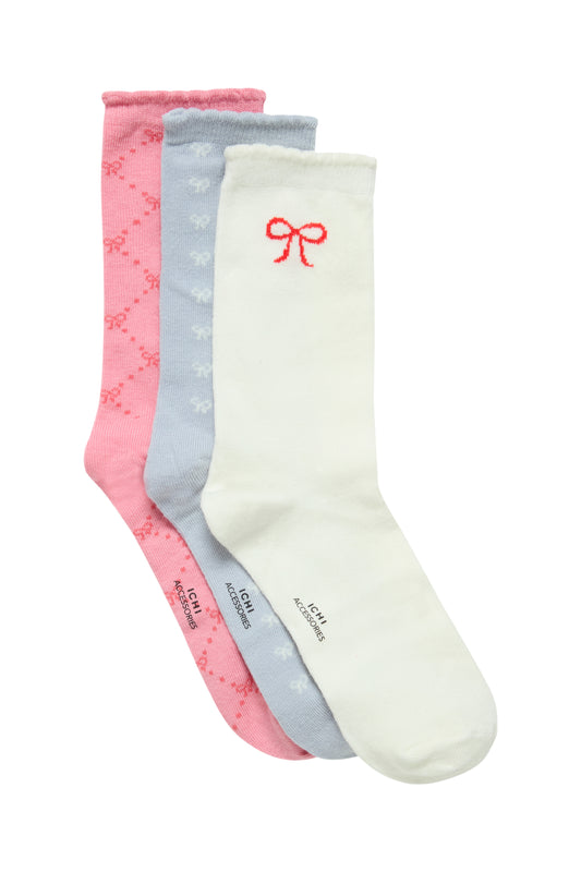 ICHI BOW THREE PACK OF SOCKS