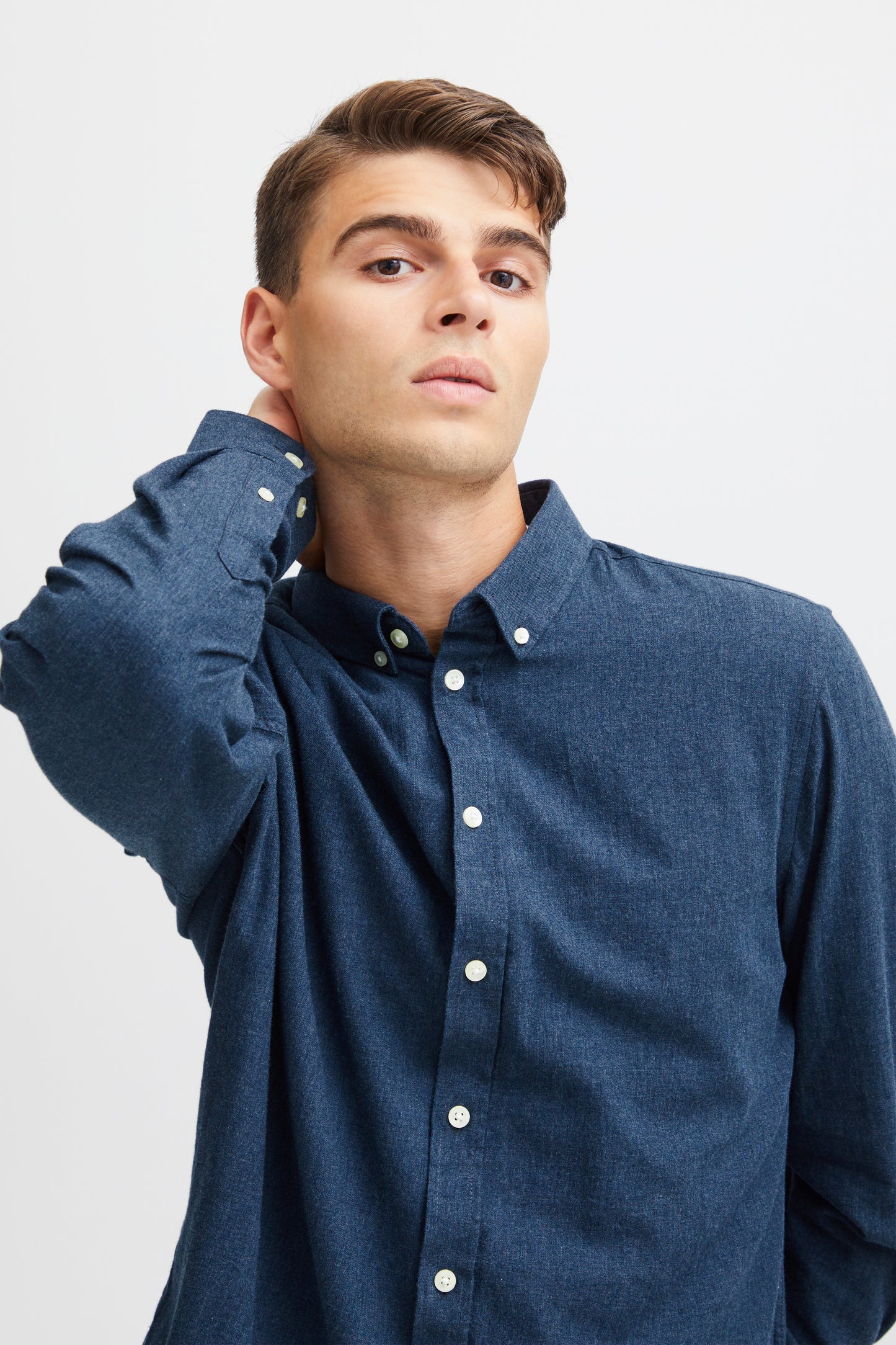 CASUAL FRIDAY DARK NAVY MELANGE ANTON SHIRT