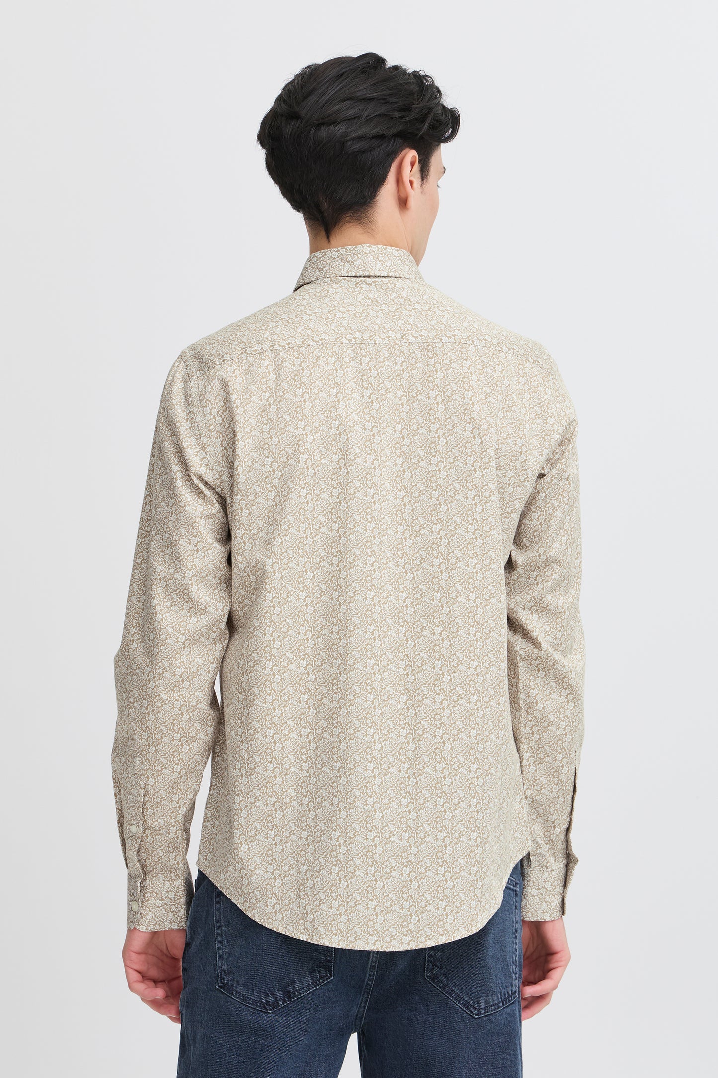 CASUAL FRIDAY MEN'S JEREMY LONG SLEEVE FLOWER SHIRT IN TREE HOUSE