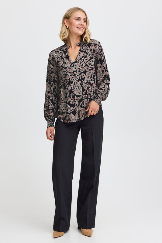 FRANSA GLADIS BLOUSE BLACK