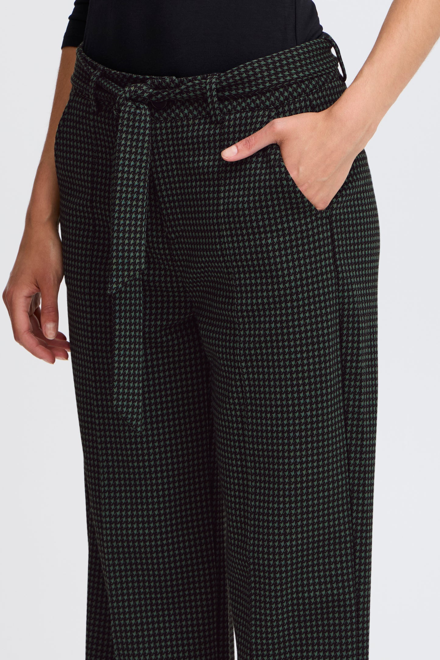 FRANSA BLENDA TROUSERS - LAUREL WREATH