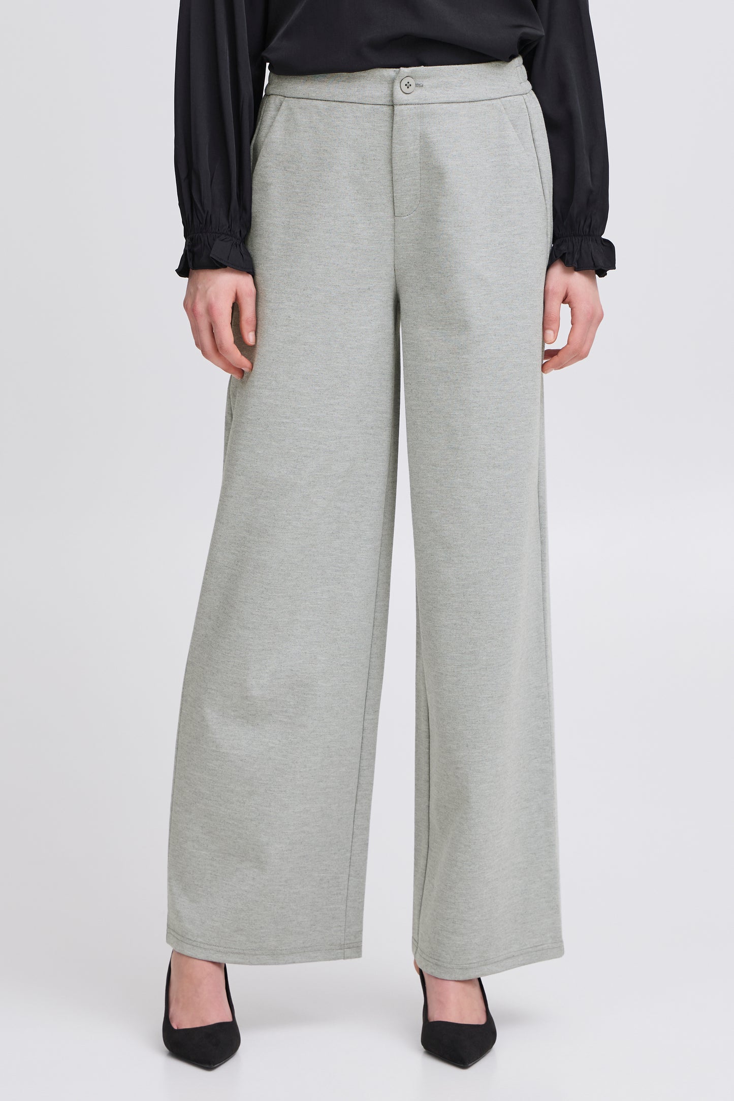 FRANSA BLAZER CASUAL PANTS IN LIGHT GREY MELANGE