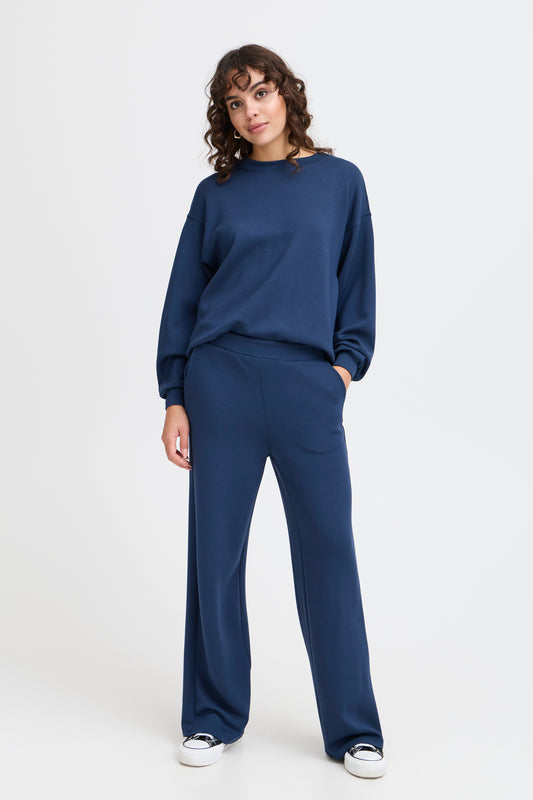 FRANSA AURORA CASUAL PANTS IN NAVY BLAZER