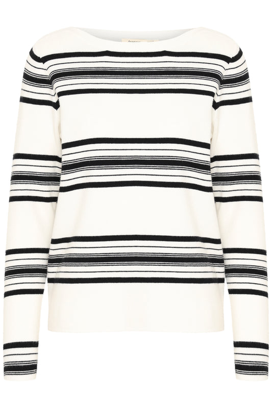 FRANSA LORINDA LONG SLEEVE PULLOVER IN BLACK MIX
