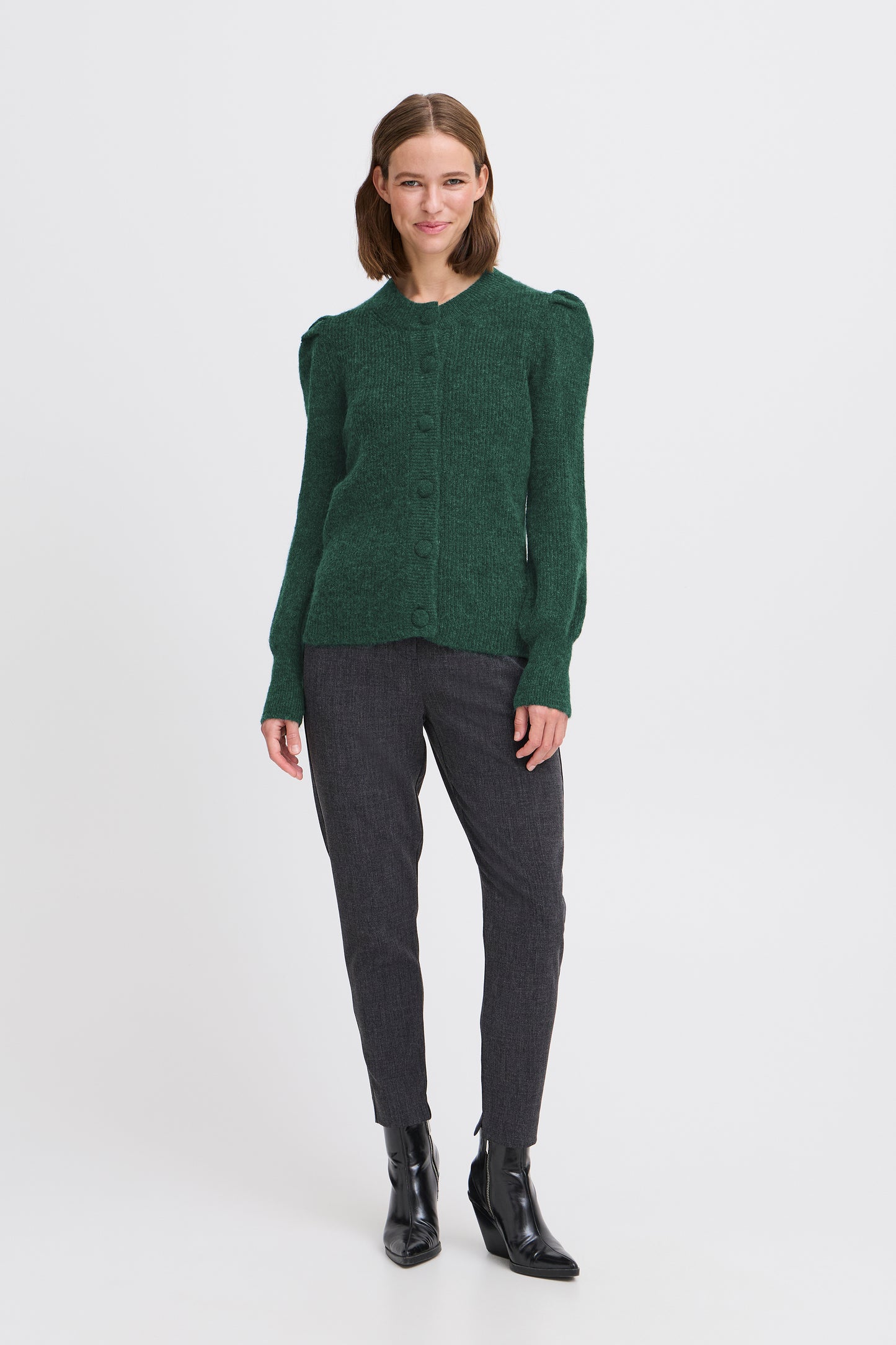 B.YOUNG SEA MOSS MELANGE OMUNA CARDIGAN