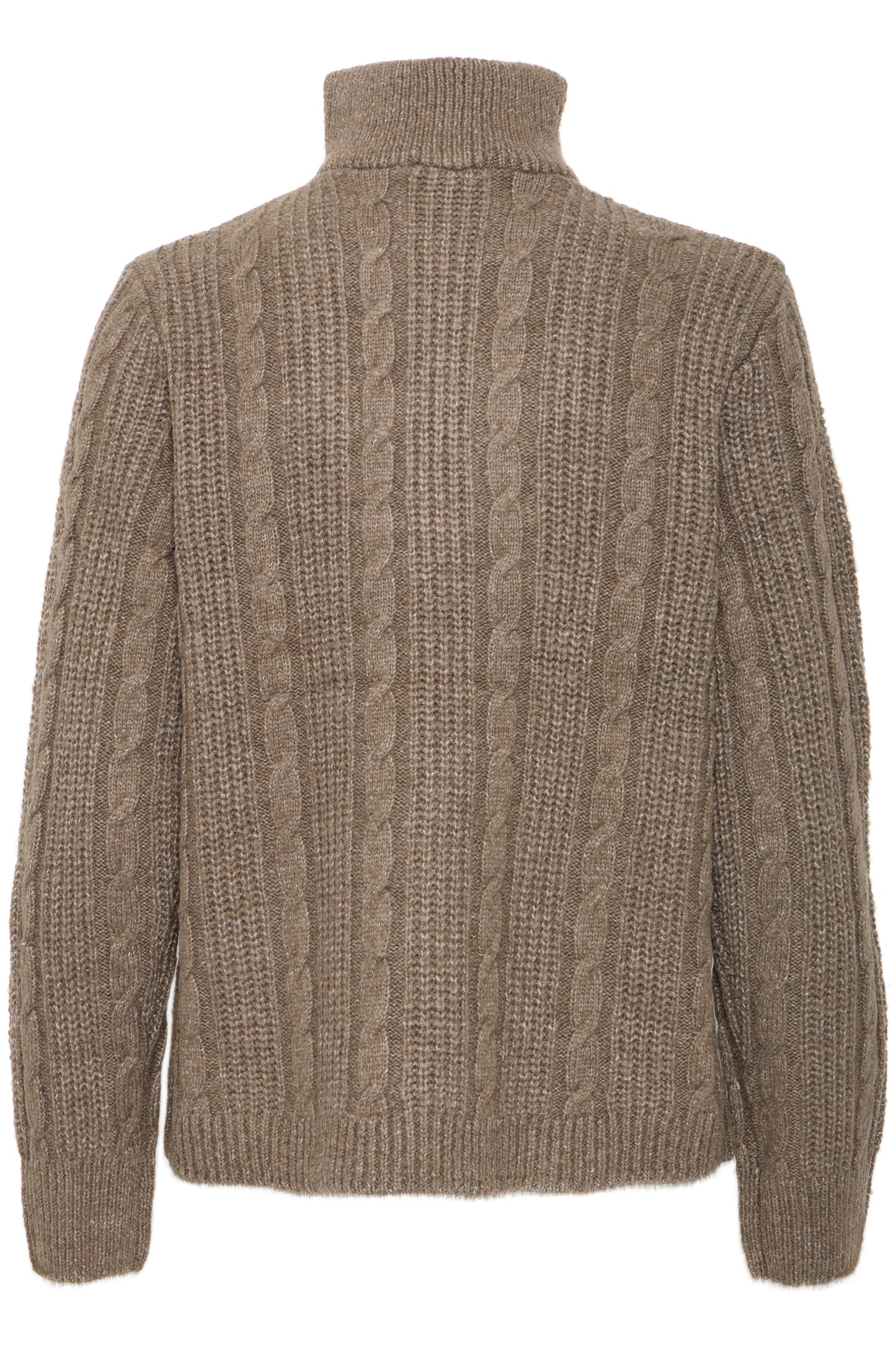 B.YOUNG NOPA HALFZIP WALNUT MELANGE JUMPER