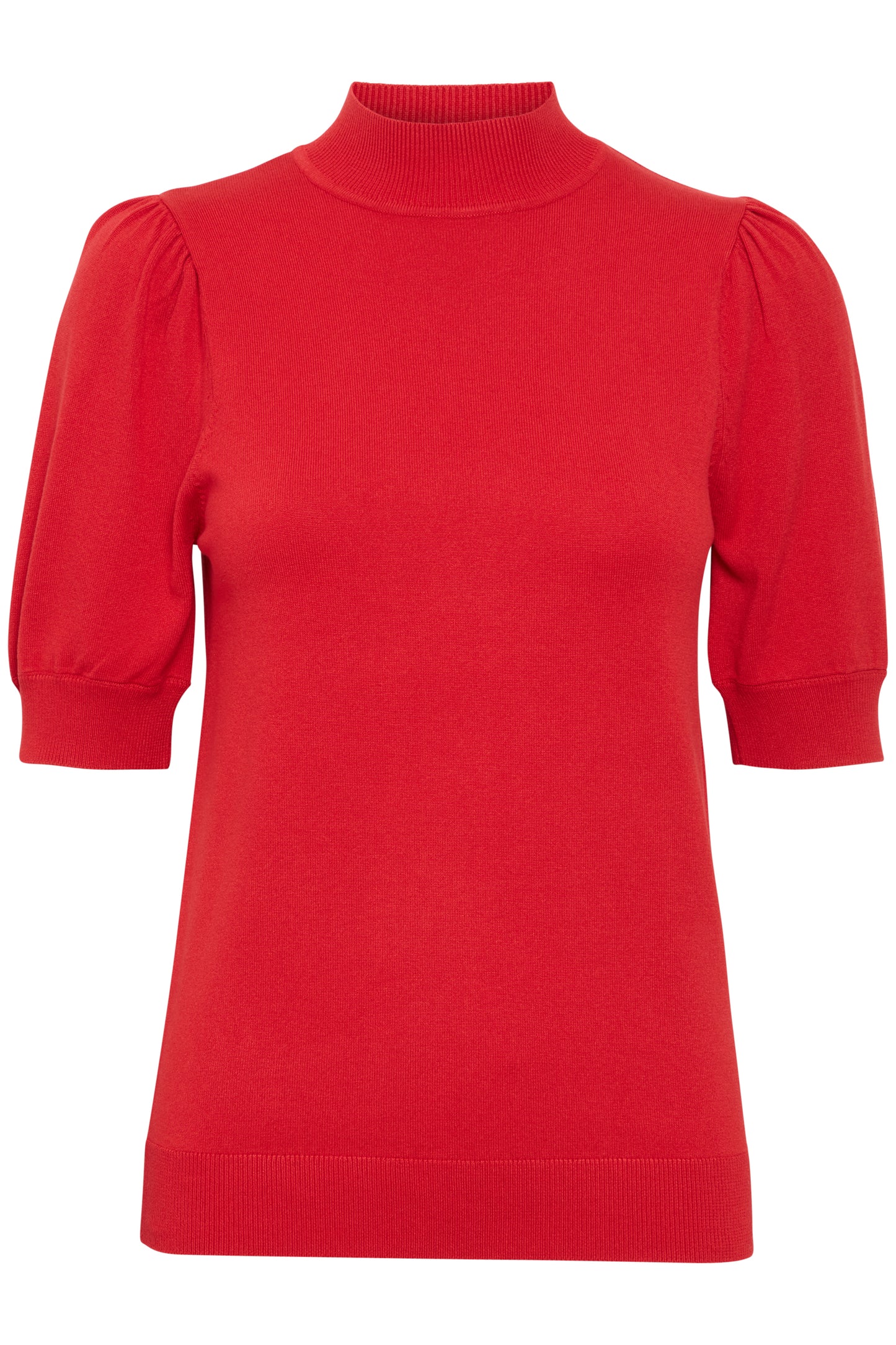 B.YOUNG MMORLA SCARLET SAGE PUFF SLEEVE PULLOVER