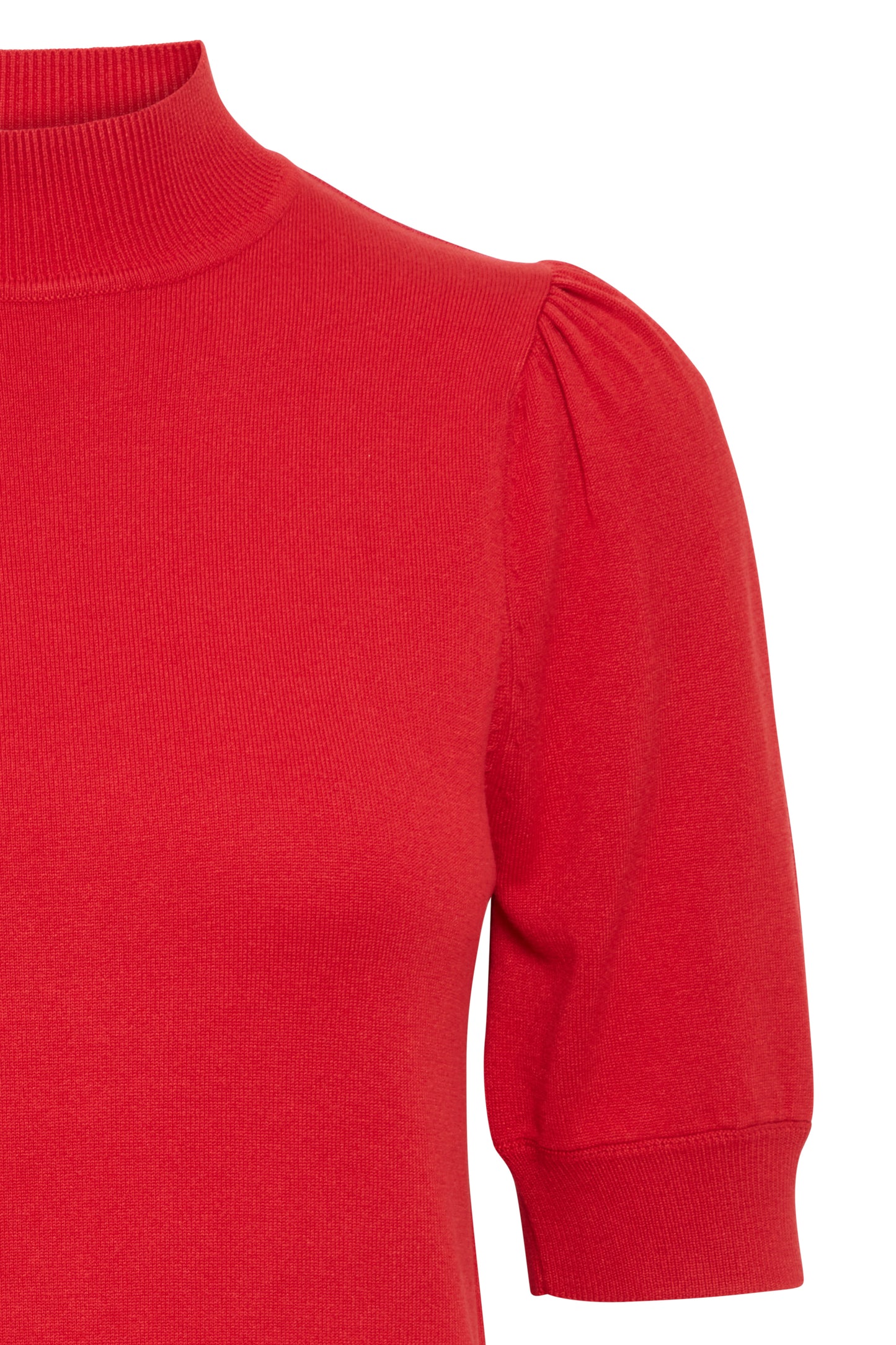 B.YOUNG MMORLA SCARLET SAGE PUFF SLEEVE PULLOVER