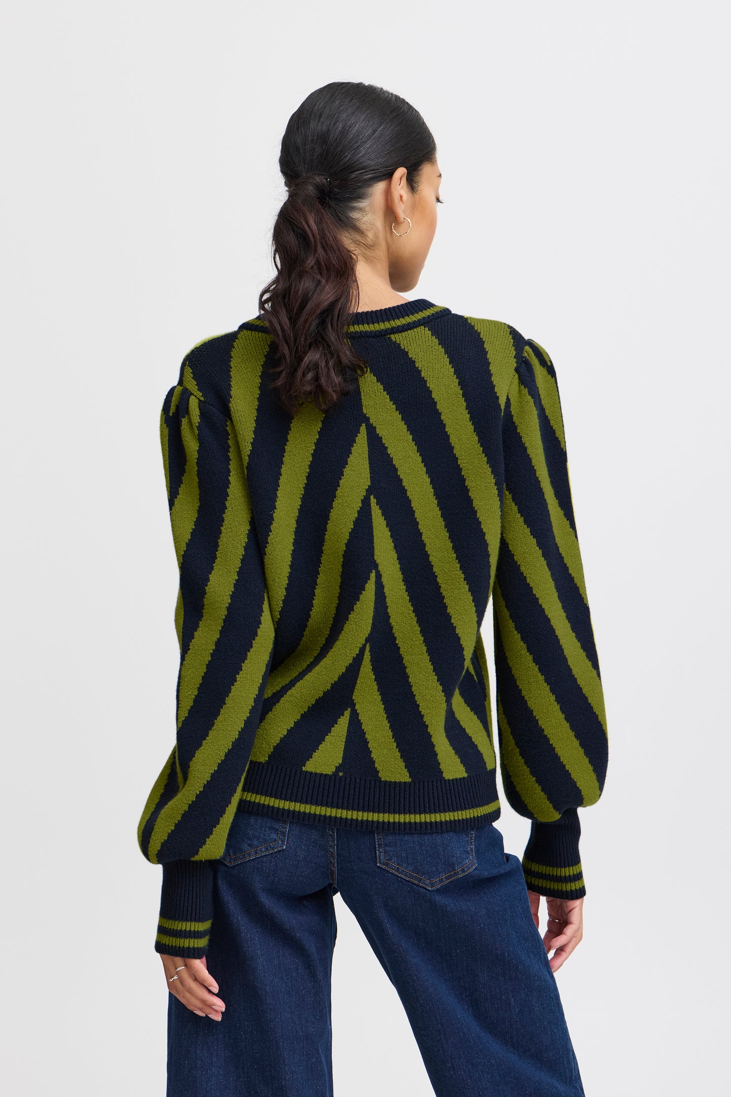 B.YOUNG MILO STRIPED WOODBINE MIX JUMPER