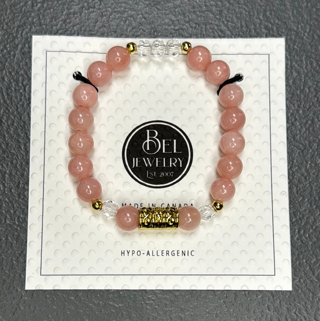 BEL JEWLERY MYRA PASTEL 8MM STONE & CRYSTAL BRACELETS