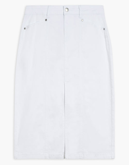 LOIS ALICIA RELAXED FIT LONG SKIRT IN WHITE