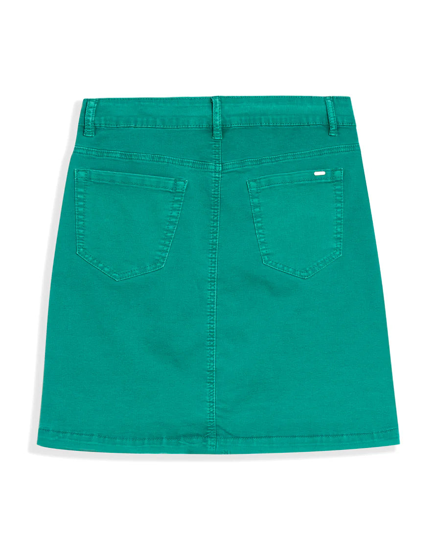 LOIS SEA GREEN SIMONE BUTTONED RELAXED FIT SKIRT