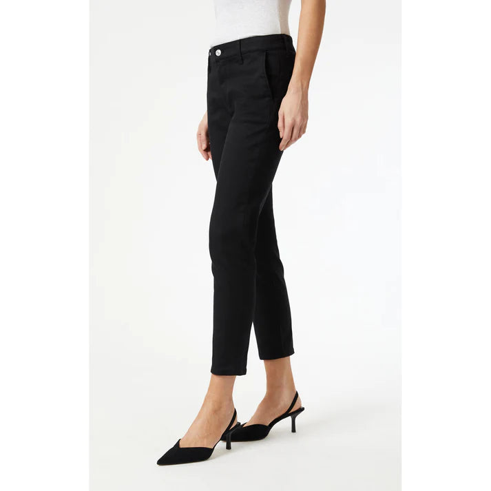 MAVI BROOKE SLIM CHINO PANTS IN BLACK LUXE TWILL