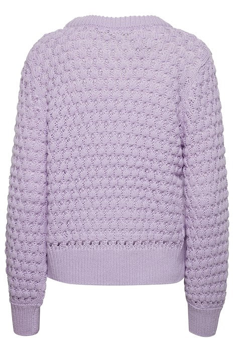 ICHI BETIAS LAVENDER KNITTED PULLOVER