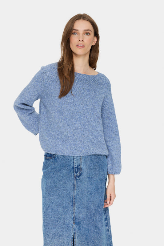 SAINT TROPEZ CAPTAIN'S BLUE GAINE KNIT SWEATER