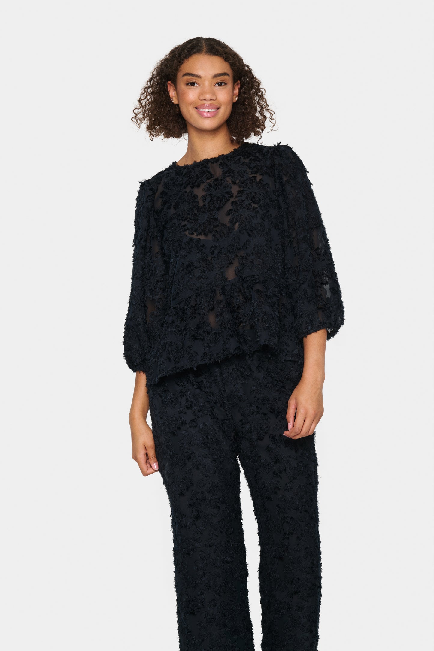 SAINT TROPEZ BLACK GIOVANNA BLOUSE