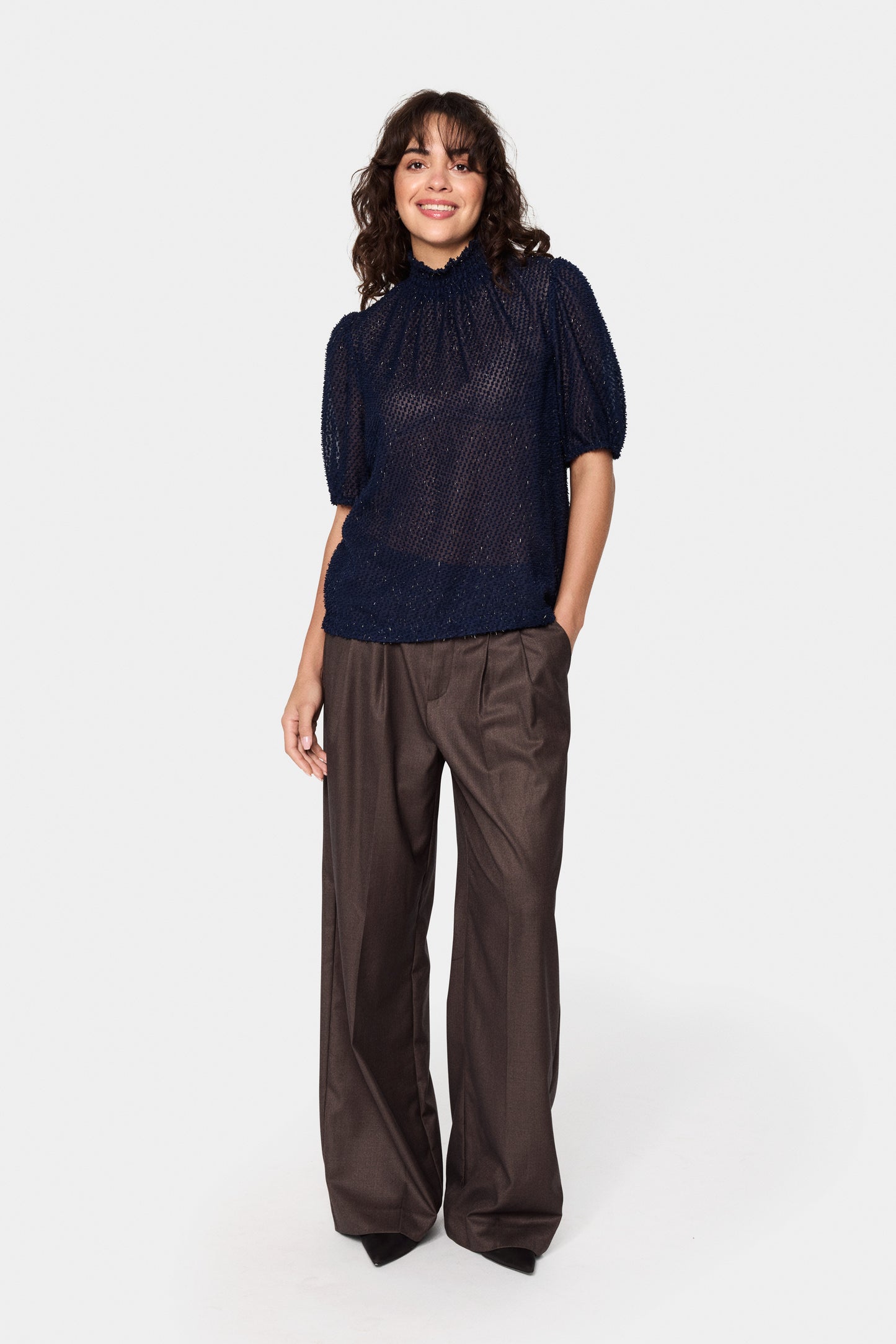 SAINT TROPEZ HELMA BLOUSE IN NIGHT SKY