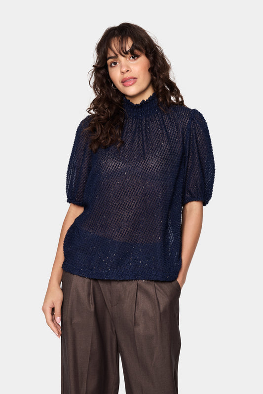 SAINT TROPEZ HELMA BLOUSE IN NIGHT SKY