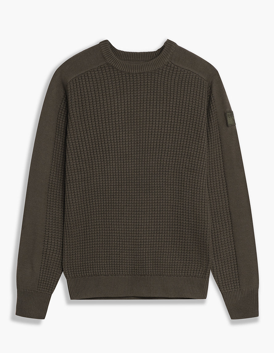 BLACK BULL PATRICK CREW NECK PULLOVER SWEATER SPRUCE