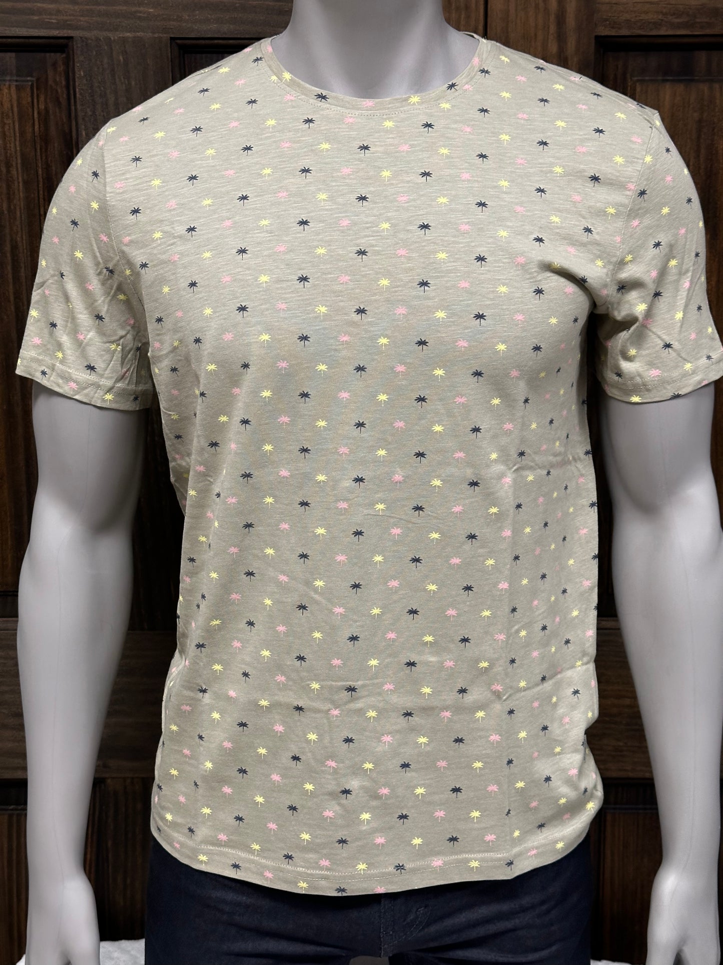 BLEND OLIVE TSHIRT WITH PALM TREES