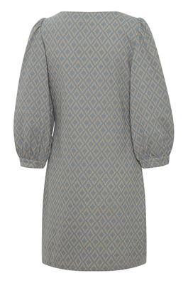 ICHI BLUE MIRAGE JAQUARD PRIYA DRESS