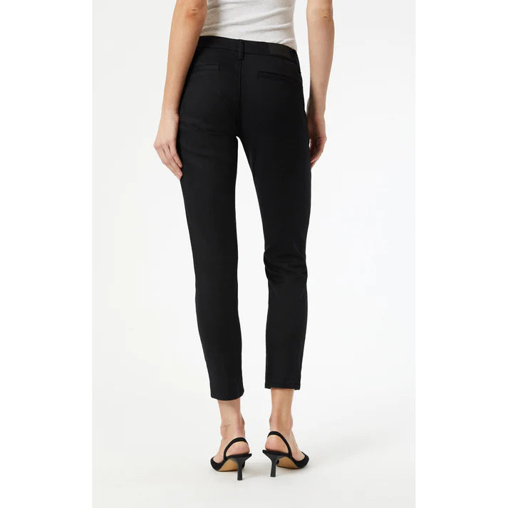 MAVI BROOKE SLIM CHINO PANTS IN BLACK LUXE TWILL