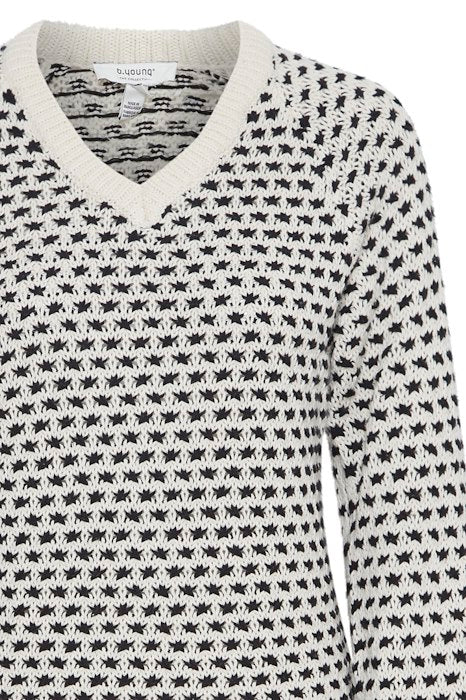 B.YOUNG OLENA SWEATER IN BIRCH MIX
