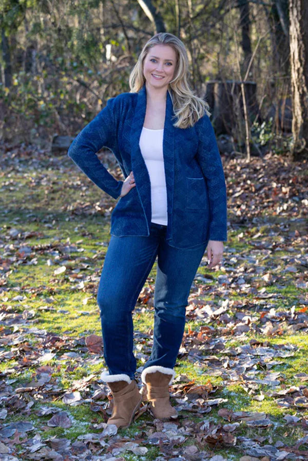 PAPA OPEN CARDIGAN IN NAVY