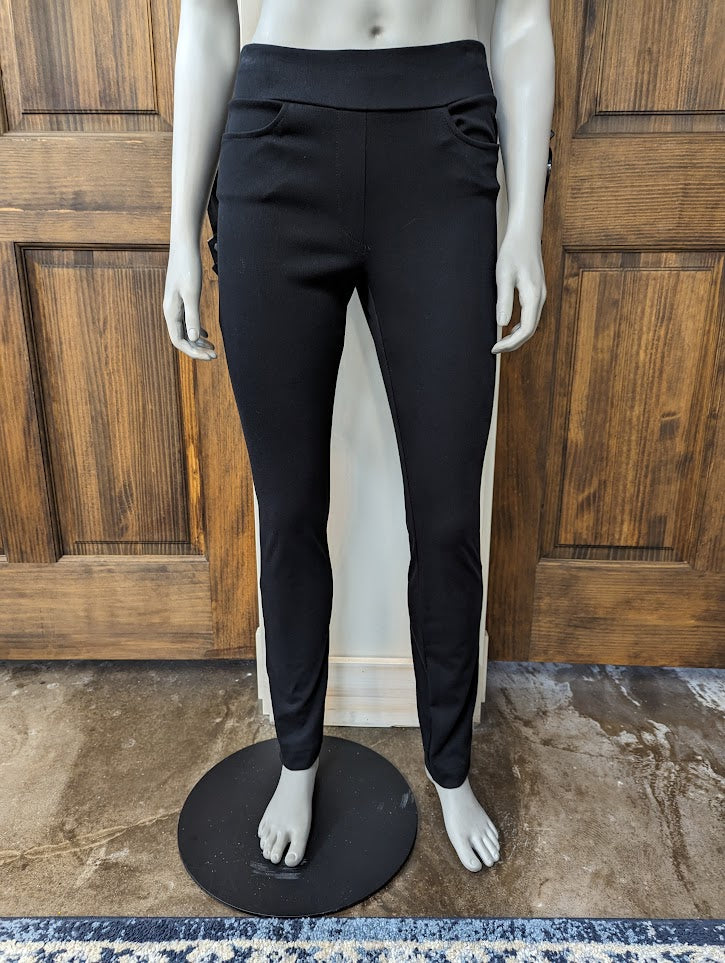 LUC FONTAINE BLACK PULL ON PANTS
