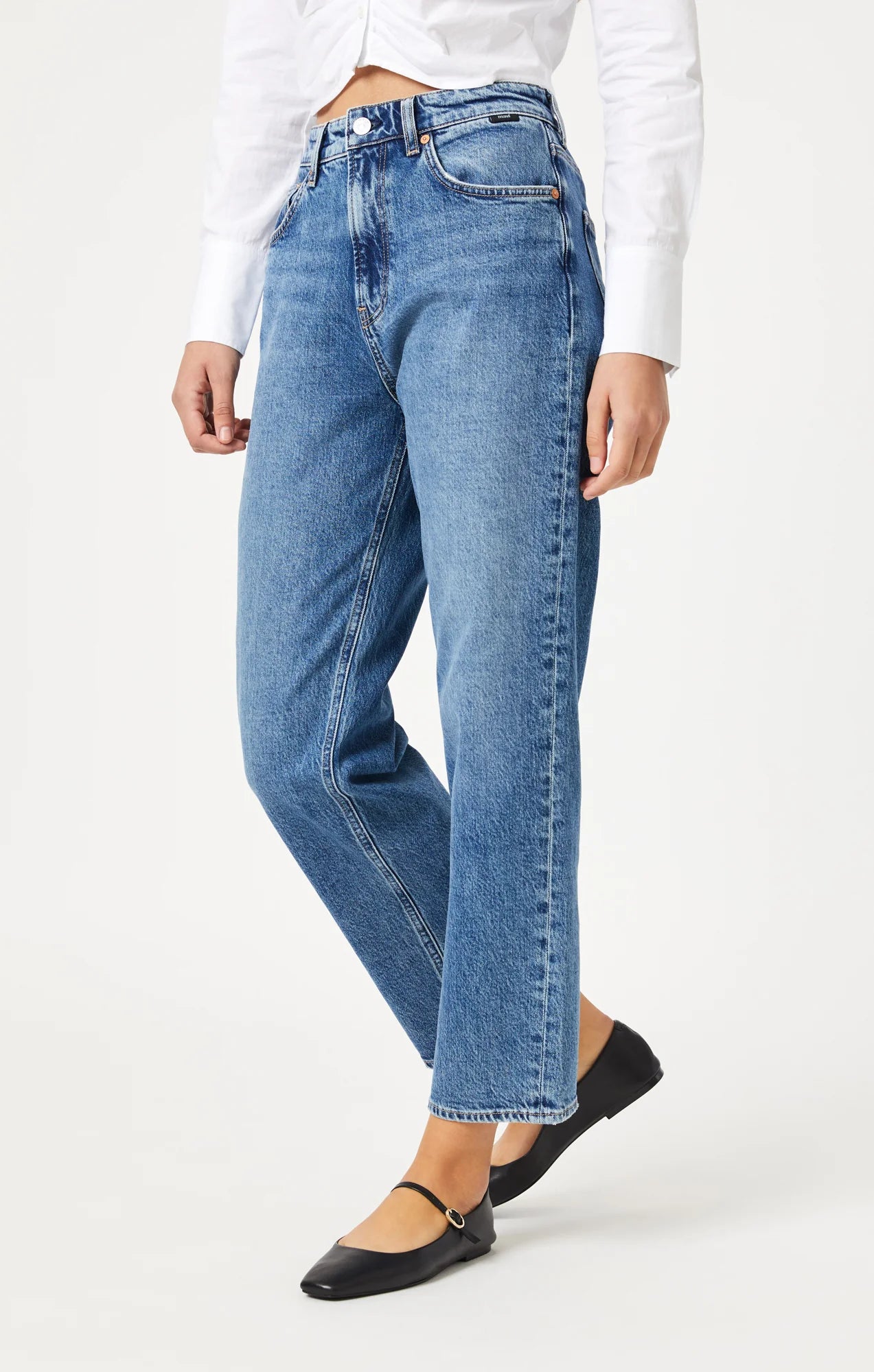 SAVANNAH STRAIGHT LEG JEANS IN INDIGO BLUE RECYCLED BLUE