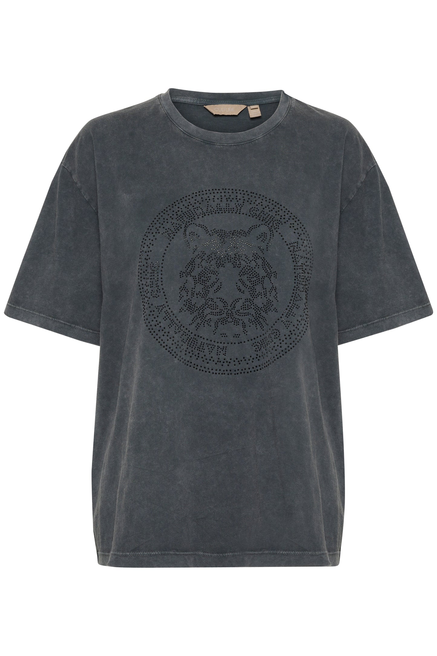 CULTURE ASH BLACK WASH LION T-SHIRT