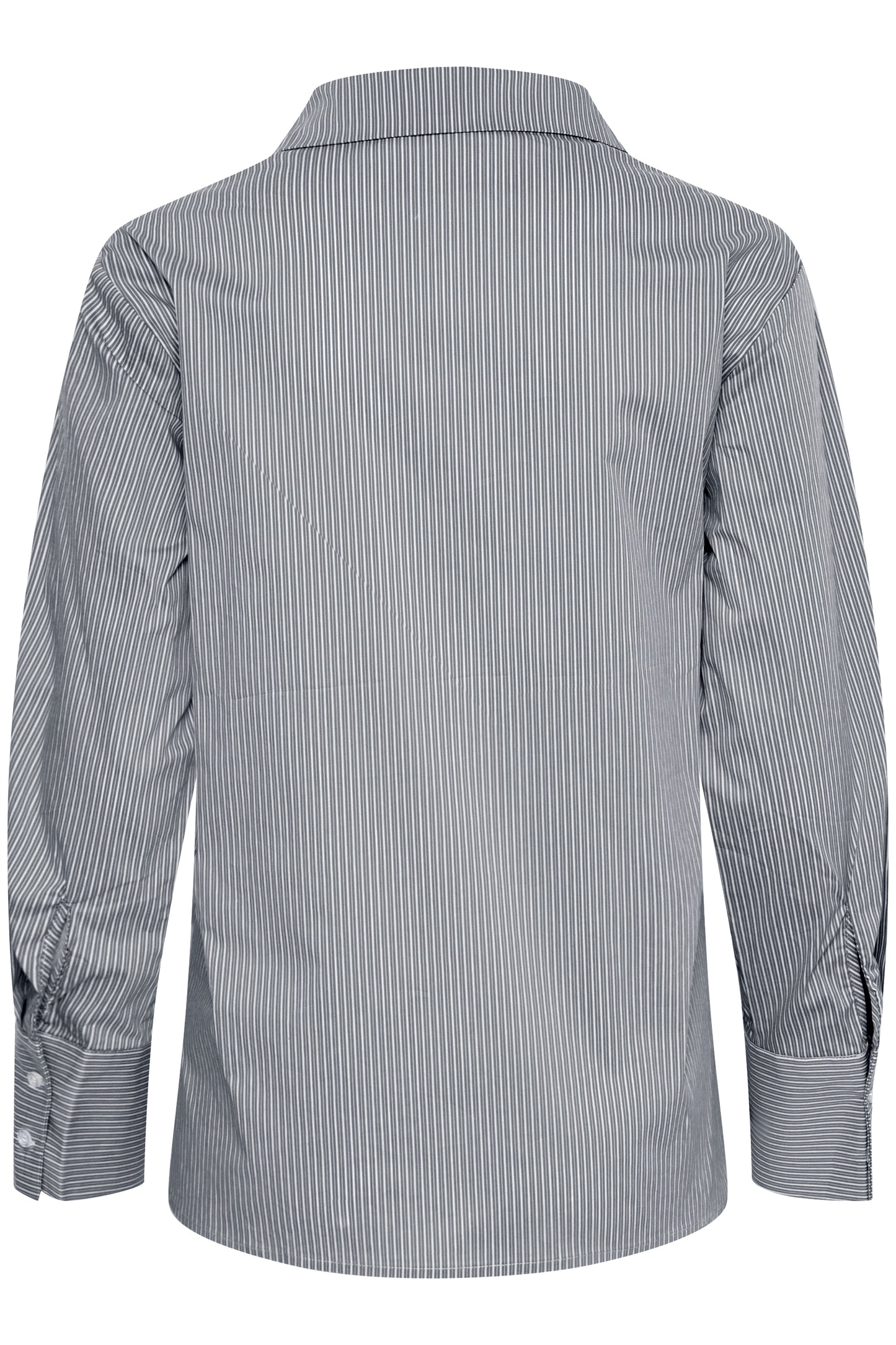 CULTURE JINK GREY STRIPE ASYMMETRIC SHIRT