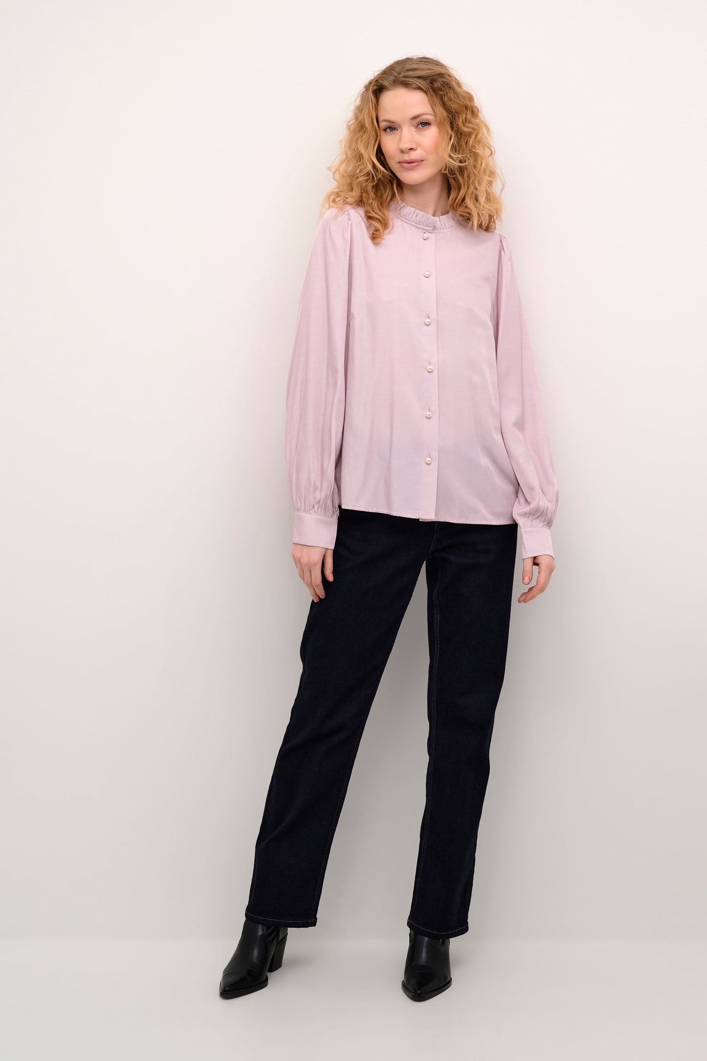 CULTURE PALE MAUVE MELANGE BELVA OLLY SHIRT