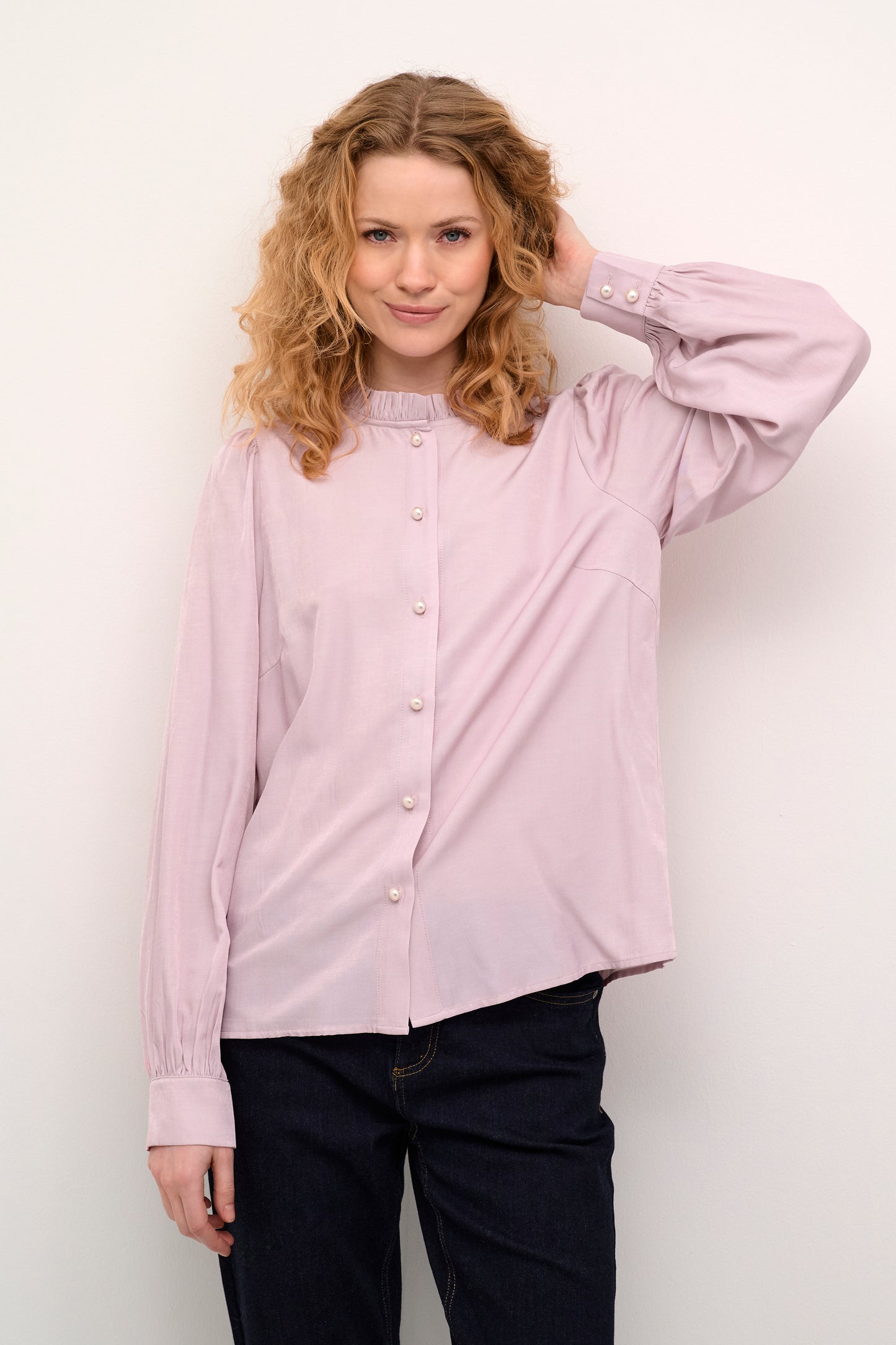 CULTURE PALE MAUVE MELANGE BELVA OLLY SHIRT