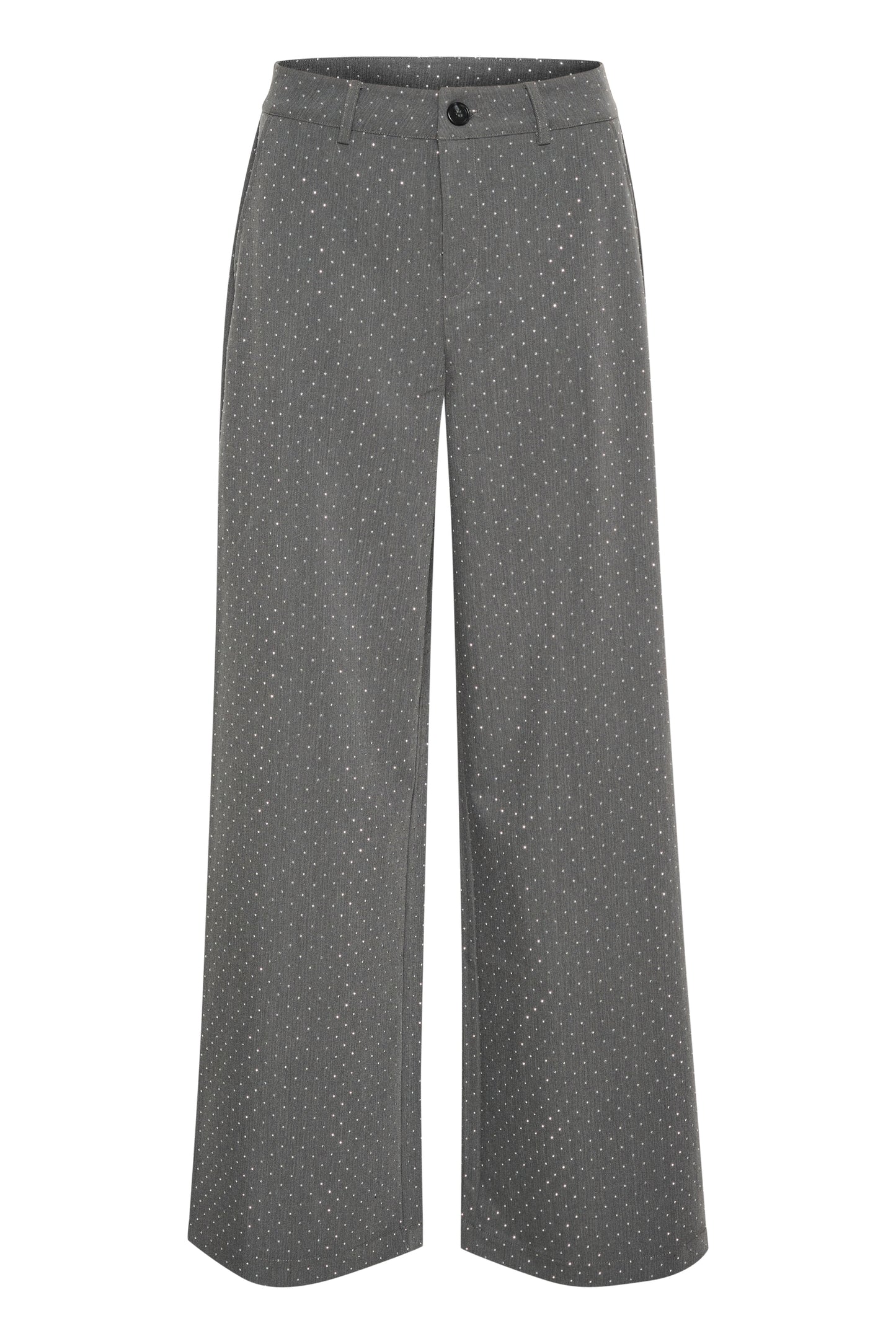 CULTURE ANNLISE STUDDED PANTS GREY WITH SILVER ACCENTS