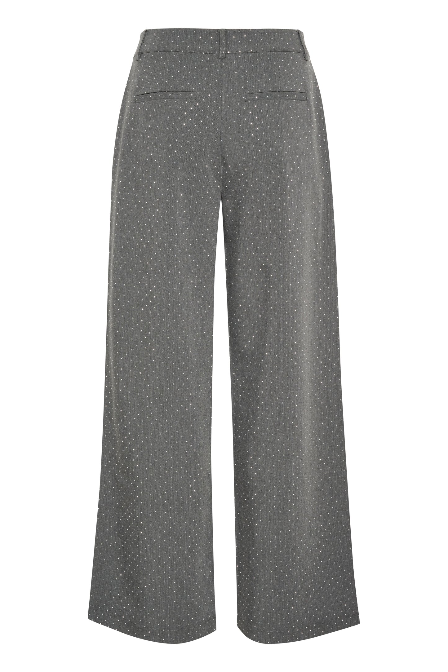 CULTURE ANNLISE STUDDED PANTS GREY WITH SILVER ACCENTS