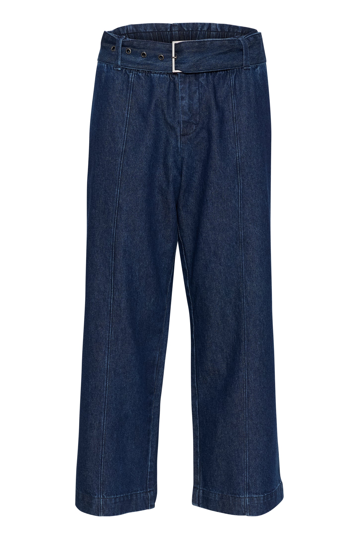 CULTURE BINK ROSELLE CROPPED PANTS IN DARK BLUE WASH