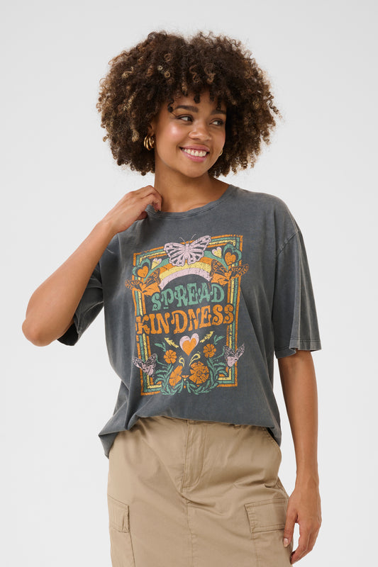 CULTURE REEM T-SHIRT IN BLACK WASH