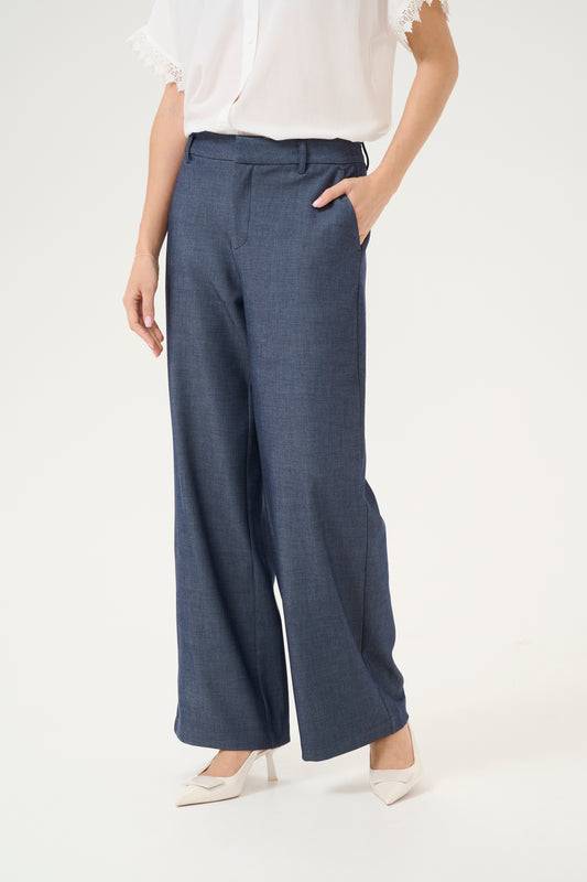 CULTURE CYBILLA CATTIA PANTS IN BLUE DENIM